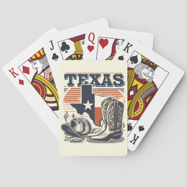 Baraja De Cartas Vintage Cowboy Texas (Reverso)