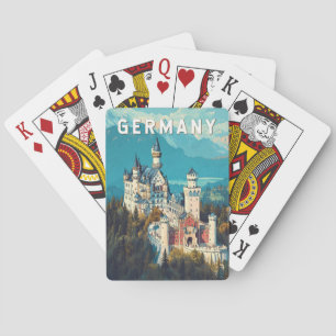 Baraja De Cartas Vintage de arte de viajes en Ilustracion de Aleman