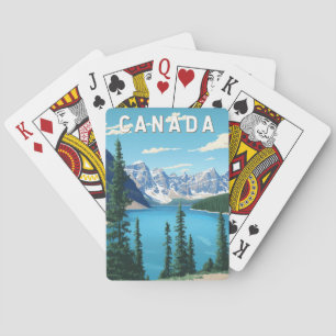 Baraja De Cartas Vintage de arte de viajes en Ilustracion de Canadá