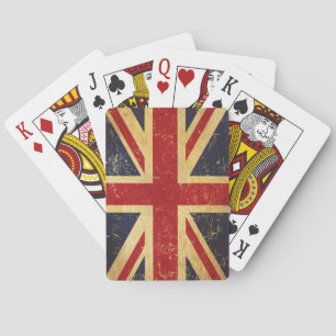 Baraja De Cartas Vintage de la bandera británica Jack