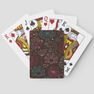 Baraja De Cartas vintage del papel pintado de la India de la flor