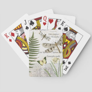 Baraja De Cartas Vintage Dragonflies deck de tarjetas