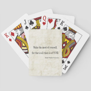 Baraja De Cartas Vintage Emerson Inspirational Quote