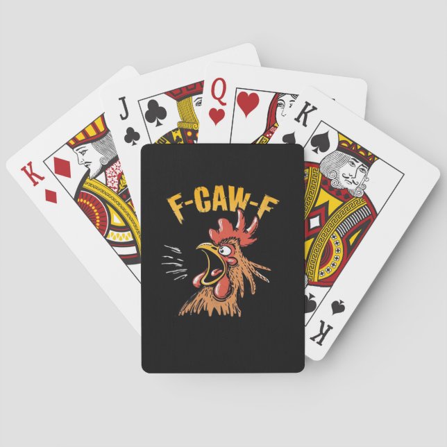 Baraja De Cartas Vintage F-Caw-F Chicken F-Caw-F Funny Chicken Roos (Reverso)
