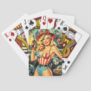 Baraja De Cartas Vintage Firefighter