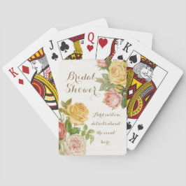 Baraja De Cartas Vintage Floral Whitewash Primavera Shower