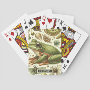 Baraja De Cartas Vintage Frog Seamless Watercolor