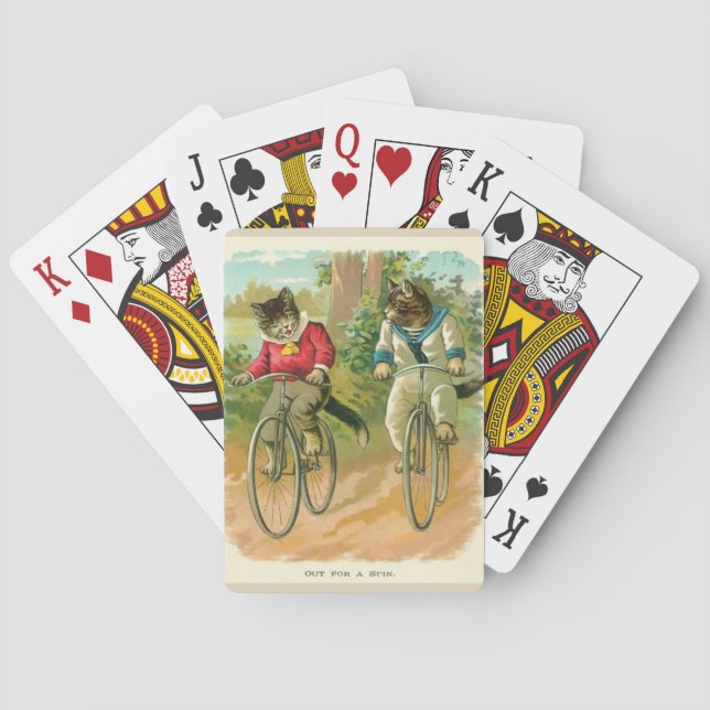 Baraja De Cartas Vintage - Gatos en (Reverso)