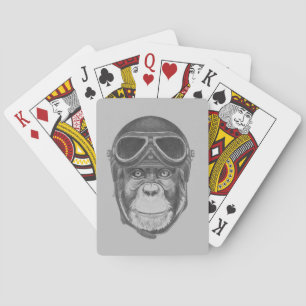 Baraja De Cartas Vintage Helmet Chimpanzee