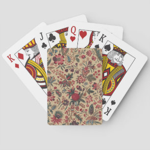 Baraja De Cartas Vintage Labor de Aguja Floral Antiguo para Muebles