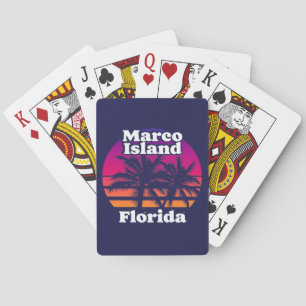 Baraja De Cartas Vintage Marco Island Beach Florida