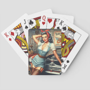 Baraja De Cartas Vintage Mechanic Pin Up