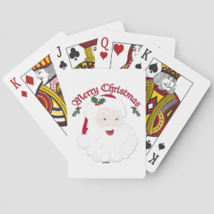 Baraja De Cartas Vintage Merry Christmas Santa - script