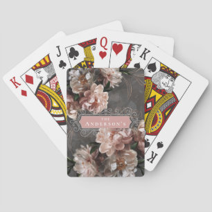 Baraja De Cartas Vintage Moody Floral Elegante Personalizado de la 
