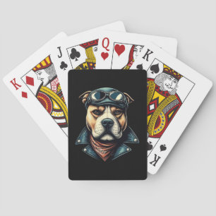 Baraja De Cartas Vintage Pitbull Biker