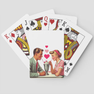 Baraja De Cartas Vintage/retro tienda de malta de los años 50 Valen