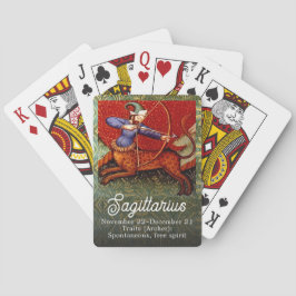 Baraja De Cartas Vintage Sagittarius Horoscope Zodiac