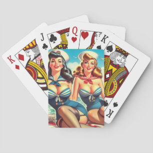 Baraja De Cartas Vintage Sailor Pin Ups
