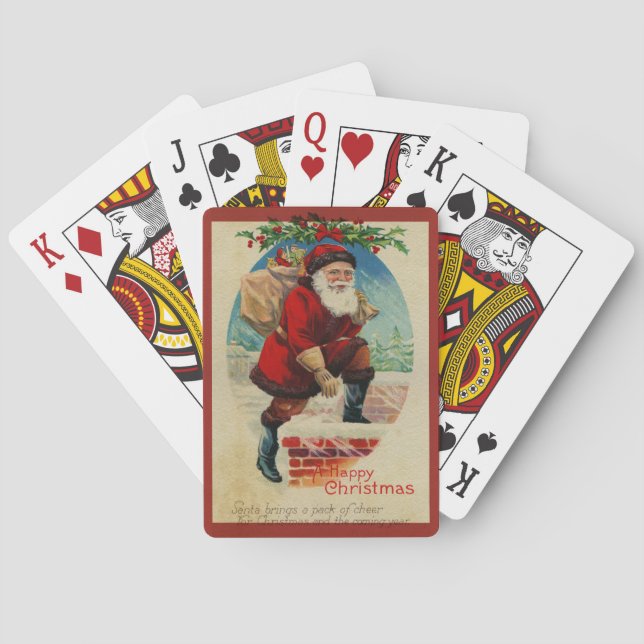 Baraja De Cartas Vintage Santa Claus (Reverso)