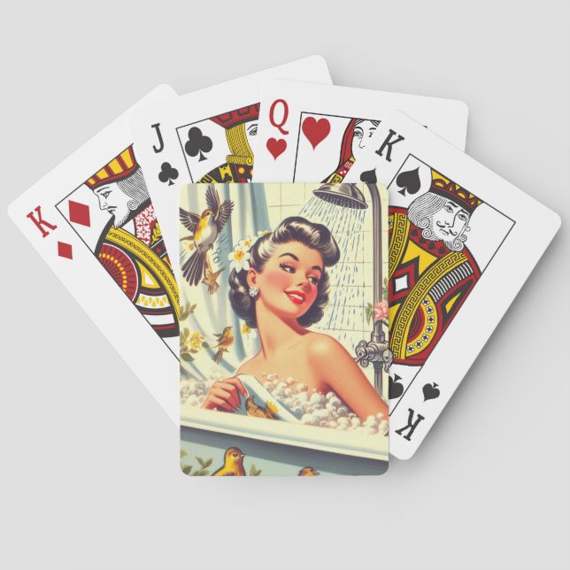 Baraja De Cartas Vintage Shower Pin Up (Reverso)