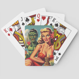 Baraja De Cartas Vintage Tiki Pin Up