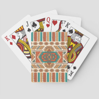 Baraja De Cartas Vintage tribal: Patrón étnico sin foco
