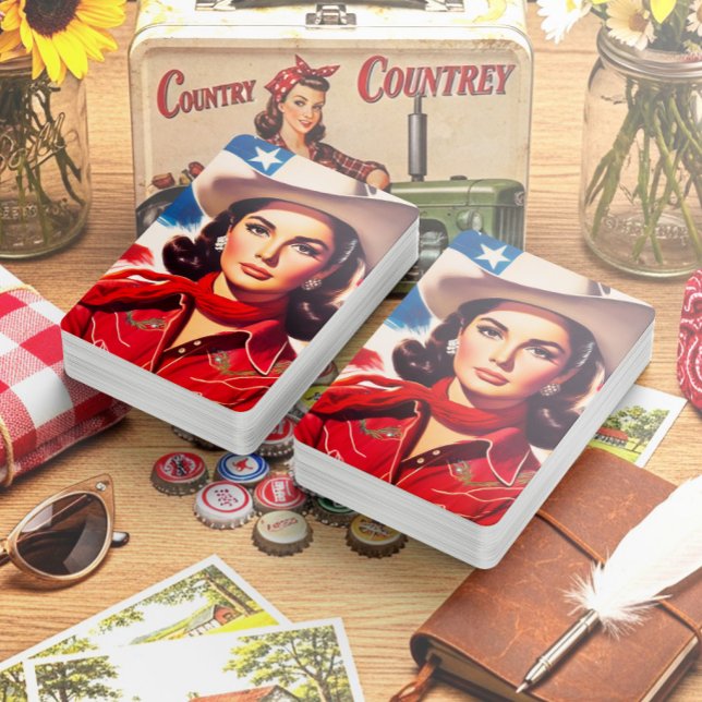 Baraja De Cartas Vintage Western Pin-up (Subido por el creador)
