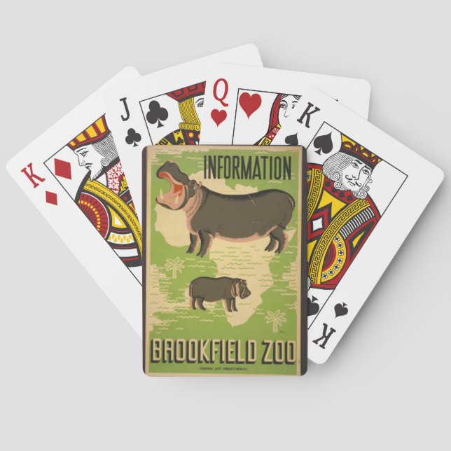 Baraja De Cartas "Vintage WPA Brookfield Poster" (Reverso)