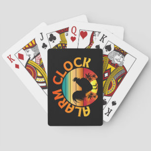 BARAJA DE CARTAS VINTAJE DE RELOJ DE ALARMA MORNING ROOSTER POLLO