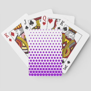 Baraja De Cartas Violet Polka Dots Modern White