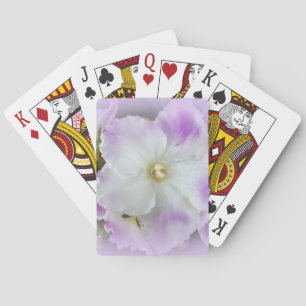 Baraja De Cartas Violetas africanas moradas y blancas