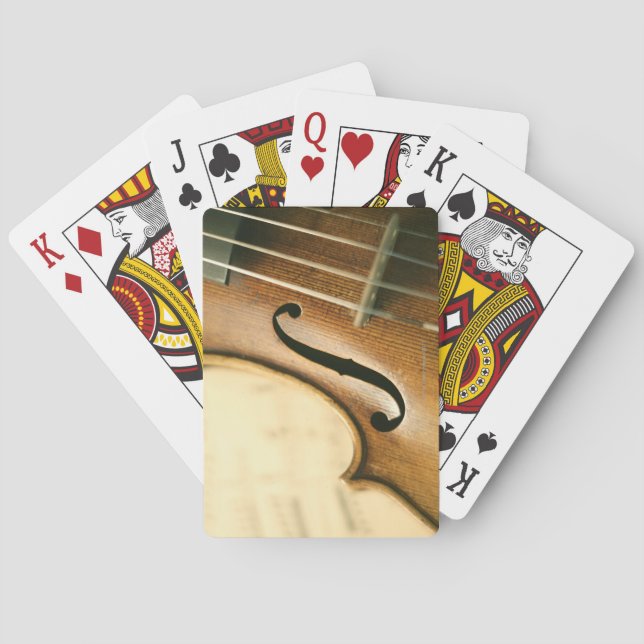 Baraja De Cartas Violín detallado (Reverso)