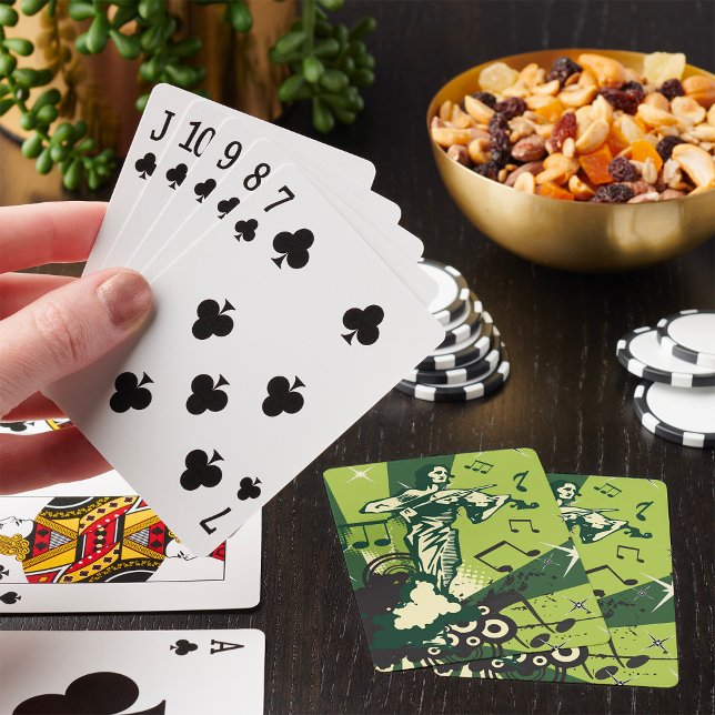 Baraja De Cartas Violin Player Notas musicales Jugando Tarjetas (Subido por el creador)
