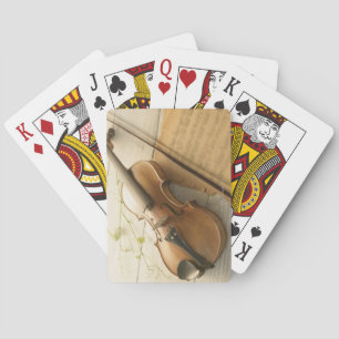 Baraja De Cartas Violín y partitura