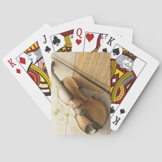 Baraja De Cartas Violín y partitura (Reverso)