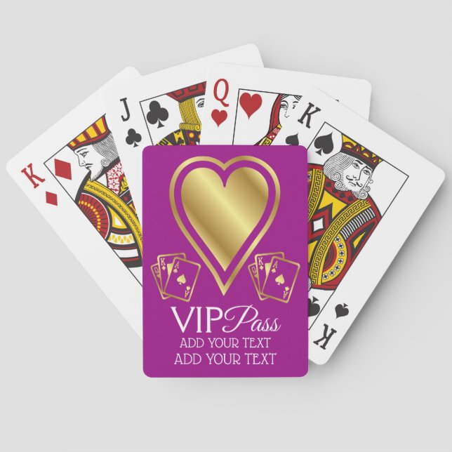 Baraja De Cartas VIP PASS - Casino - Bridge Club - Playing Cards (Reverso)