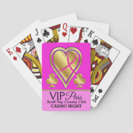 Baraja De Cartas VIP PASS - Casino - Pink Ribbon- Playing Cards