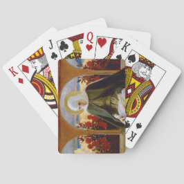 Baraja De Cartas Virgen María en el Jardín Rosa (Albert Edelfelt)