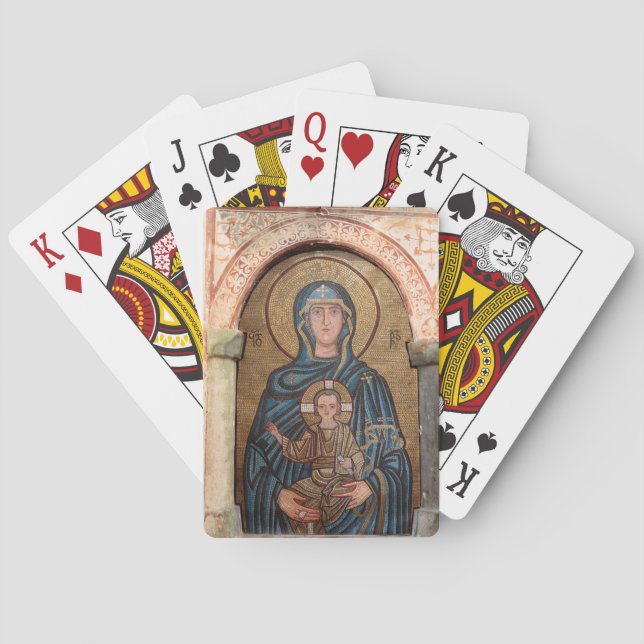 Baraja De Cartas Virgen María Y Jesús Mosaico (Reverso)