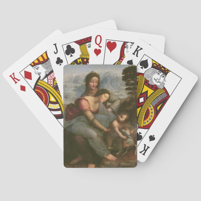 Baraja De Cartas Virgen y niño con St Anne, c.1510 (Reverso)