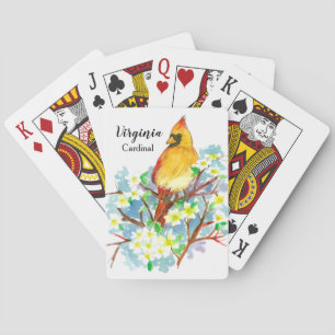 Baraja De Cartas Virginia Souvenir Gift Cardinal Bird Dogwood