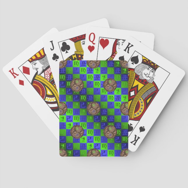 Baraja De Cartas Virgo & Buey de Tierra (Reverso)