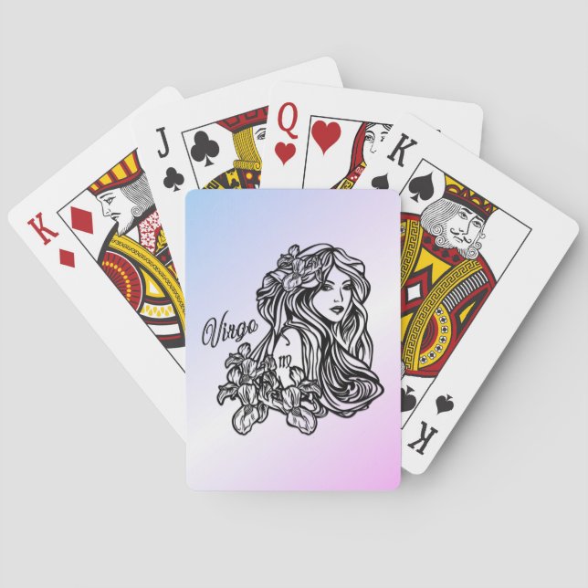 Baraja De Cartas Virgo El Púrpura Virgen Zodiaco (Reverso)