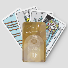Baraja De Cartas Virgo Personalizado Birthday Zodiac - Diseño moder