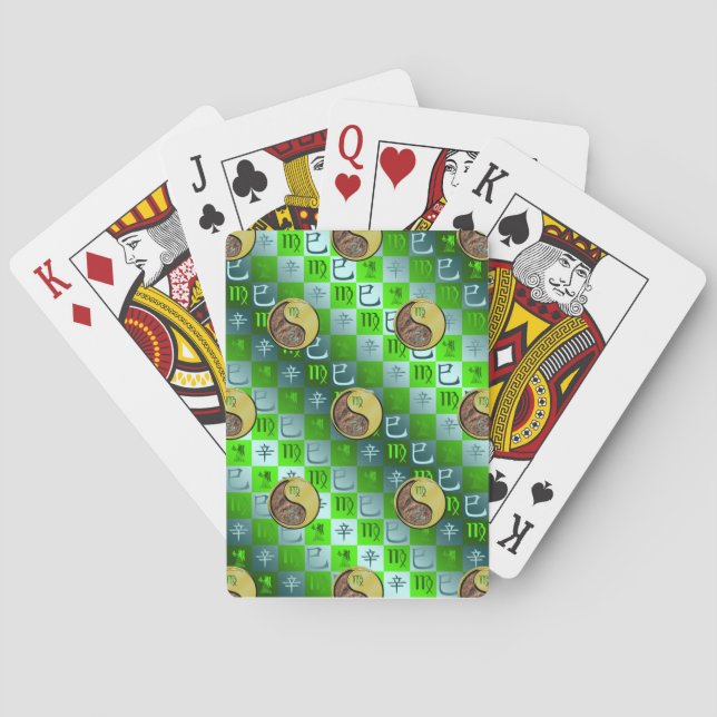 Baraja De Cartas Virgo & Serpiente de Metal (Reverso)