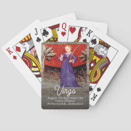 Baraja De Cartas Virgo Vintage el Rótulo Virgin Zodiac