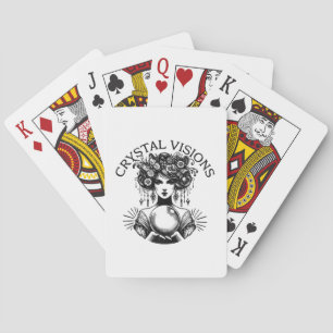 Baraja De Cartas Visiones De Cristal Mujer Mística Vintage Camiseta