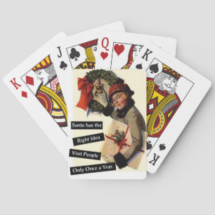 Baraja De Cartas Visita anual a los Navidades Divertido estilo de é