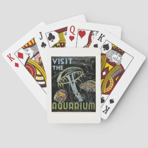 Baraja De Cartas Visita el Acuario - Poster WPA Jellies, Jellyfish