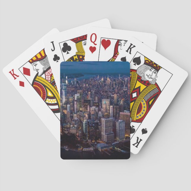 Baraja De Cartas Vista aérea de Manhattan (Reverso)